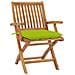 Sedie da Giardino Pieghevoli con Cuscini 4 pz Massello di Teak - Foto miniatura 3