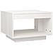 Tavolino Da Salotto Bianco 50x50x33,5 Cm Legno Massello Di Pino - Foto miniatura 2