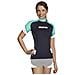 Rash Guard Manica Corta Donna 6 Nero / acquamarina - Foto miniatura 1