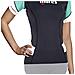 Rash Guard Manica Corta Donna 6 Nero / acquamarina - Foto miniatura 3