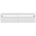 Mobili Porta TV con Luci LED 2 pz Bianco Lucido 75x35x40 cm - Foto miniatura 4