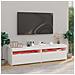 Mobili Porta TV con Luci LED 2 pz Bianco Lucido 75x35x40 cm - Foto miniatura 5