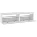 Mobili Porta TV con Luci LED 2 pz Bianco Lucido 75x35x40 cm - Foto miniatura 7