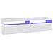 Mobili Porta TV con Luci LED 2 pz Bianco Lucido 75x35x40 cm - Foto miniatura 9