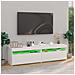 Mobili Porta TV con Luci LED 2 pz Bianco Lucido 75x35x40 cm - Foto miniatura 11