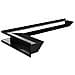 Griglia Di Ventilazione Luft Angolo Sinistra 80x40x9 Nero - Foto miniatura 2