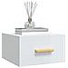 Comodino A Muro Bianco Lucido 35x35x20 Cm - Foto miniatura 3
