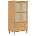 Armadio Senja Aspetto Rattan Marrone 90x55x175 Cm Massello Pino - Foto miniatura 2