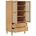 Armadio Senja Aspetto Rattan Marrone 90x55x175 Cm Massello Pino - Foto miniatura 8