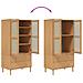 Armadio Senja Aspetto Rattan Marrone 90x55x175 Cm Massello Pino - Foto miniatura 11