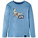 Maglietta Da Bambino A Maniche Lunghe Stampa Dinosauro Blu Medio 92 - Foto miniatura 1