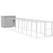 Casetta Cani Corsa Grigio Chiaro 214x1069x181cm Acciaio Zincato - Foto miniatura 1
