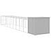 Casetta Cani Corsa Grigio Chiaro 214x1069x181cm Acciaio Zincato - Foto miniatura 4