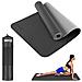 Tappetino Yoga Aerobica Pilates Tappeto Allenamento Fitness Palestra Grigio Nero - Foto miniatura 1
