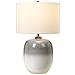 Lampada Scrivania Chalk Farm Porcellana Grigio Chiaro Gesso Bianco 1 Luce E27 - Foto miniatura 1