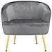 Paloma Sedia Accento In Velluto Grigio - Foto miniatura 2