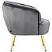Paloma Sedia Accento In Velluto Grigio - Foto miniatura 3