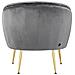 Paloma Sedia Accento In Velluto Grigio - Foto miniatura 4