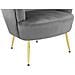Paloma Sedia Accento In Velluto Grigio - Foto miniatura 6