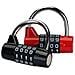 Lucchetto Con Combinazione A 4 Cifre Black - Foto miniatura 3