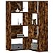 Libreria Angolare 4 Ripiani Rovere Fumo 85x85x140 Cm Truciolare - Foto miniatura 1