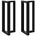 Gambe Tavolo Bar A Forma T 2 Pz Nero 40x35x(100-101) Cm Acciaio - Foto miniatura 1