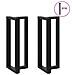 Gambe Tavolo Bar A Forma T 2 Pz Nero 40x35x(100-101) Cm Acciaio - Foto miniatura 3