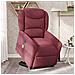 Poltrona Alzapersona Massaggiante Elettrica Rosso Vino Tessuto - Foto miniatura 2