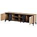 4D Armadio RTV OVO 180x38xH53 rovere /cemento - Foto miniatura 2