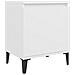 Lusso Casadino -  Comodino Con Gambe In Metallo Bianco 40x30x50 Cm - Foto miniatura 1
