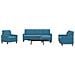 Set di Divani 4 pz con Cuscini Blu in Velluto - Foto miniatura 2