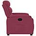 Poltrona Reclinabile Rosso Vino in Velluto - Foto miniatura 7