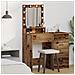 Tavolo da Toeletta con Luci LED - Legno Vecchio, 50x41x135 cm - Foto miniatura 2