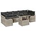 Set Divano da Giardino 8 pcs Grigio chiaro 100 x 55 x 73 cm - Foto miniatura 1