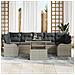 Set Divano da Giardino 8 pcs Grigio chiaro 100 x 55 x 73 cm - Foto miniatura 3