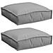 Cuscino per seduta pallet 2 pcs Grigio 40 x 40 x 8 cm - Foto miniatura 1