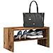 Scarpiera Impilabile Legno Antico 60x30x30,5 cm - Foto miniatura 2