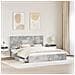 Letto con Contenitore con testiera Grigio cemento 200 x 200 cm - Foto miniatura 3