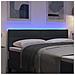Testiera LED con testiera Grigio scuro 144 cm Poliestere - Foto miniatura 4