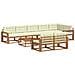 Set di divani da esterno con cuscino 9 pcs Naturale e Crema - Foto miniatura 1