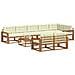 Set di divani da esterno con cuscino 9 pcs Naturale e Crema - Foto miniatura 3