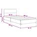 Struttura letto con testata Rovere Fumo 80 x 200 cm - Foto miniatura 8