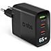 TETRGANLCD1USB2C65K Caricabatterie per dispositivi mobili Universale Nero AC Ricarica rapida Interno - Foto miniatura 1