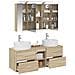 Set di mobili per il bagno 4 pcs Rovere Sonoma - Foto miniatura 3