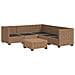 6 pz Set Lounge in Rattan con Cuscini GENDT Rattan naturale - Foto miniatura 5