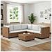 6 pz Set Lounge in Rattan con Cuscini GENDT Rattan naturale - Foto miniatura 7