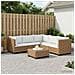6 pz Set Lounge in Rattan con Cuscini GENDT Rattan naturale - Foto miniatura 9
