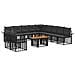 Set Divano da Giardino 12 pz Nero e Grigio scuro polyrattan - Foto miniatura 1