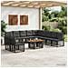 Set Divano da Giardino 12 pz Nero e Grigio scuro polyrattan - Foto miniatura 8