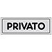 Cartello adesivo PRIVATO plastico 15904500ADB0150X0050 15x5 cm (pz. 1)  - Foto miniatura 2
